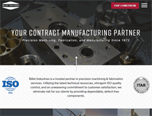 Tablet Screenshot of billet-industries.com